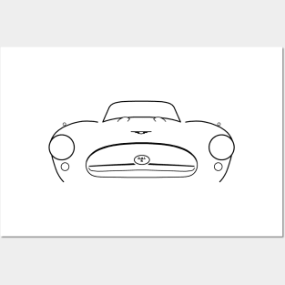 Jensen 541R 1950s British classic car black outline graphic Posters and Art